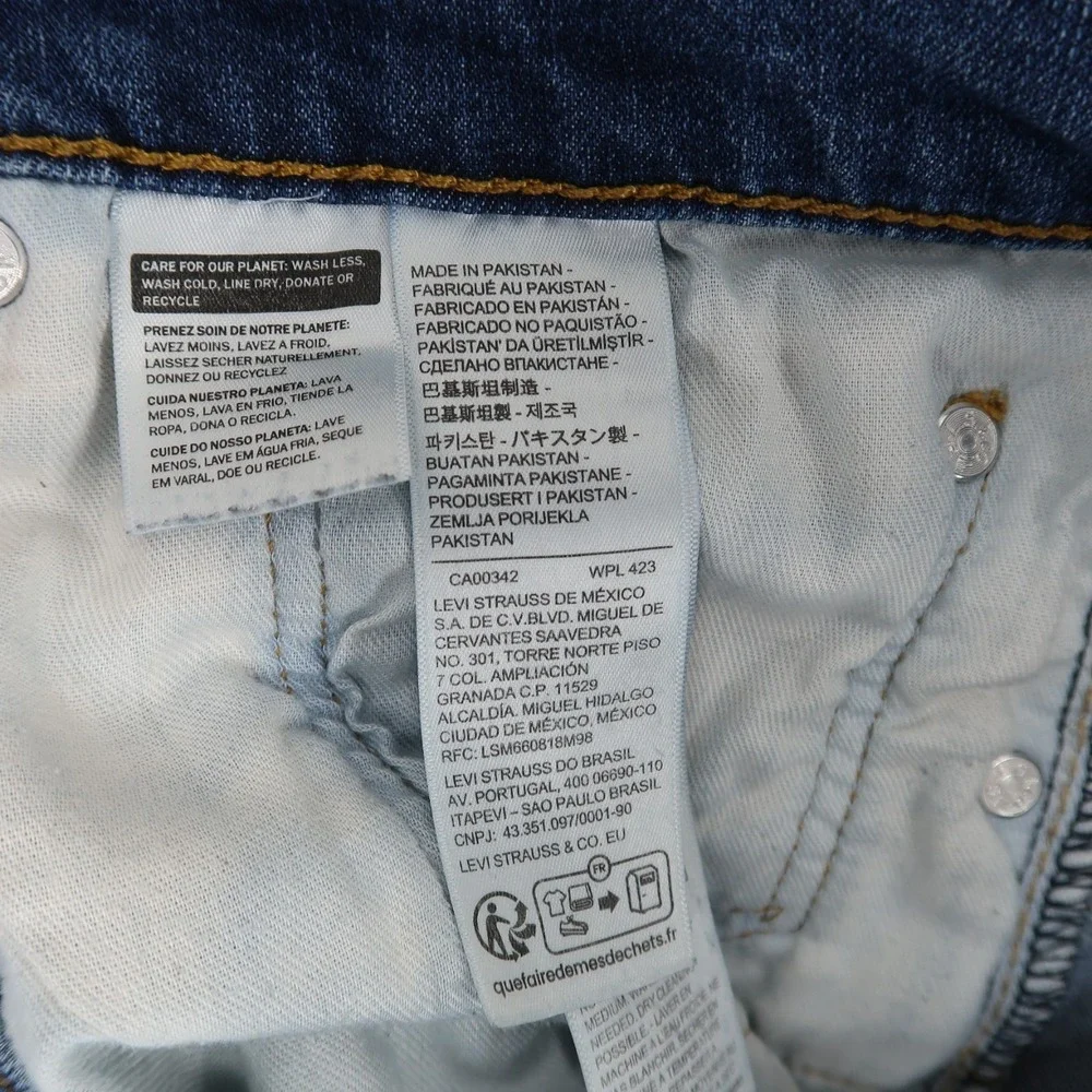 Levis 506 Jeans Mens 32x32 Blue Straight Leg Regular Fit Stretch Denim - Picture 9 of 11